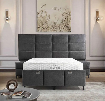 Lit coffre DIAMOND en velours 