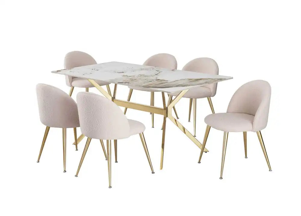 Lot de 2 chaises BM gold velours beige