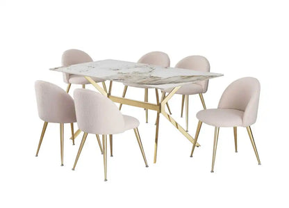 Lot de 2 chaises BM gold velours beige