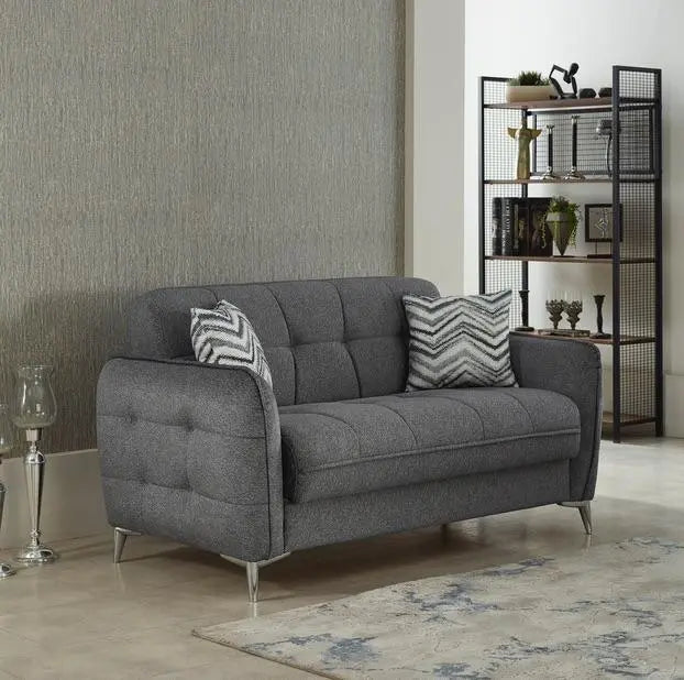 Ensemble de canapés PERLA 3+2+1 convertibles #couleur_gris