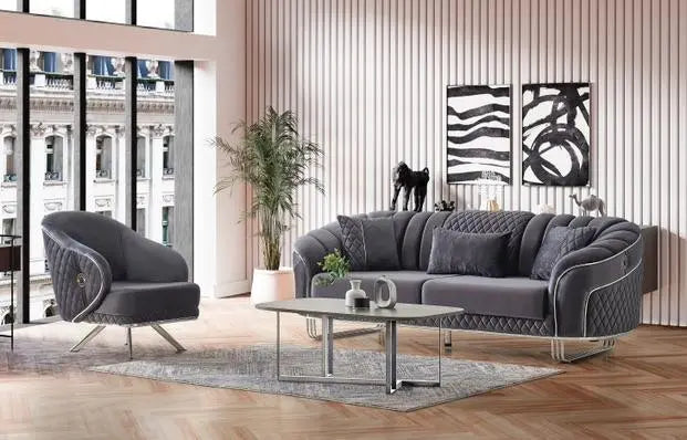 Ensemble de canapés SULTAN 3+2+1  #couleur_gris