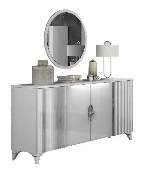 Buffet 4 Portes ELITE Blanc #couleur_chrome