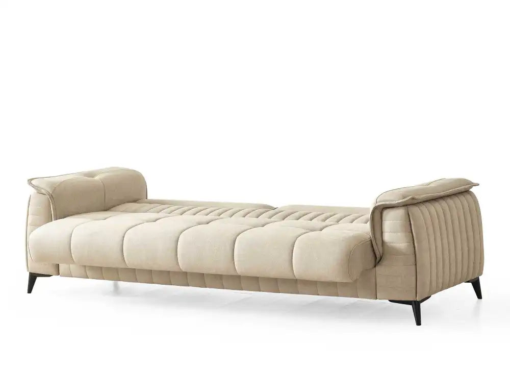 Ensemble de canapés 3+2+1 ROMA convertibles avec coffres de rangements #couleur_beige