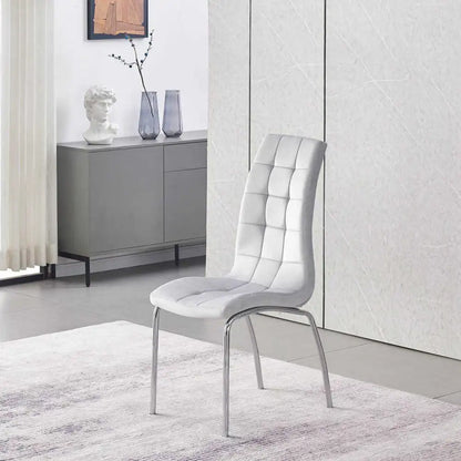 Lot de 2 chaises PARIS chrome velours gris