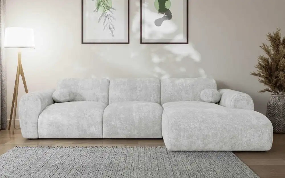 Canapé d'angle moderne CLOUD en Tissu #couleur_beige