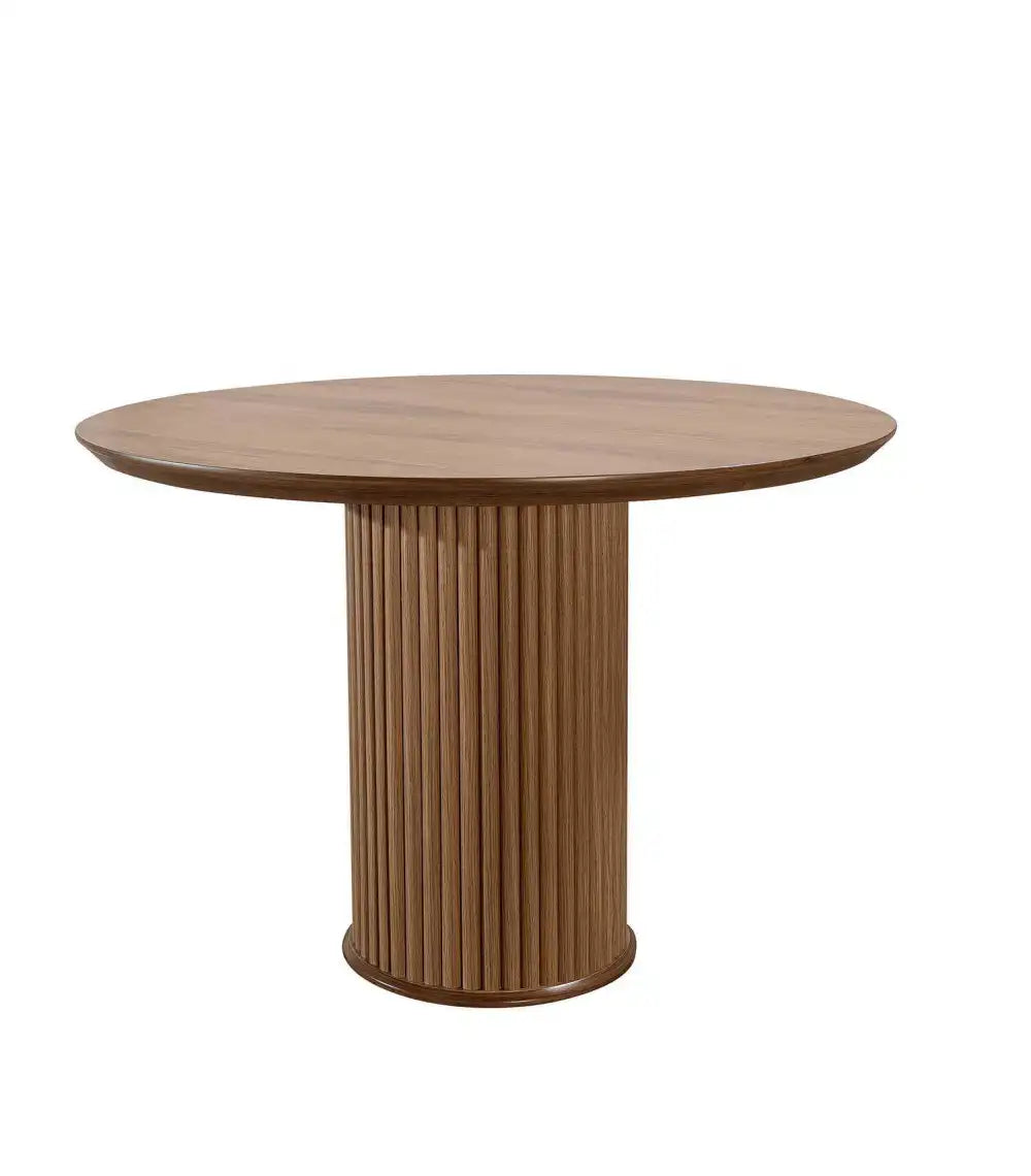 Table à manger ronde EMILY #couleur_noyer