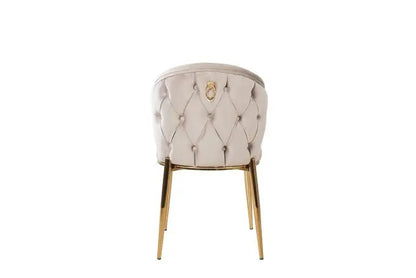 Lot de 2 chaises LISA gold en velours 