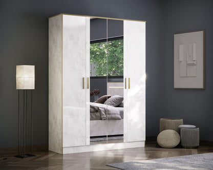 Chambre à coucher complète NOEMI en bois laqué 