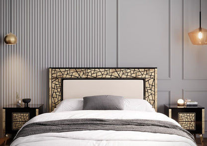 Chambre à coucher complète STELLA en bois laqué 