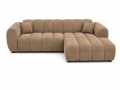 Canapé d'angle moderne RAYMAN en Tissu #couleur_marron