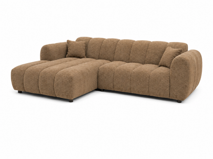 Canapé d'angle moderne RAYMAN en Tissu #couleur_marron