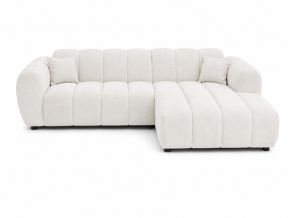 Canapé d'angle moderne RAYMAN en Tissu #couleur_beige