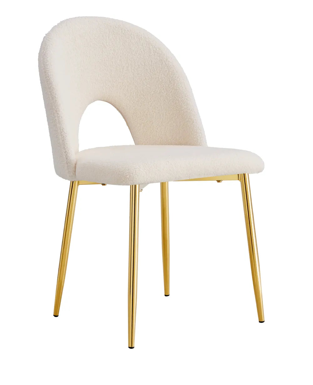Chaise TEDDY gold #couleur_doudou-beige