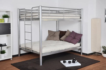 Lit superposé 4 places COLOSSE 140x190 cm en métal robuste – Sommier inclus 