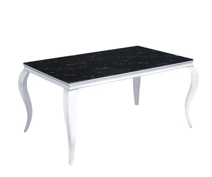 Table à manger BAROQUE chrome 