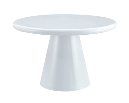 Table à manger ronde ASSIA blanche en bois MDF 120 cm