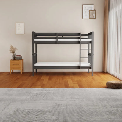 Lit superposé en bois séparable BATNA gris 90x190 cm 