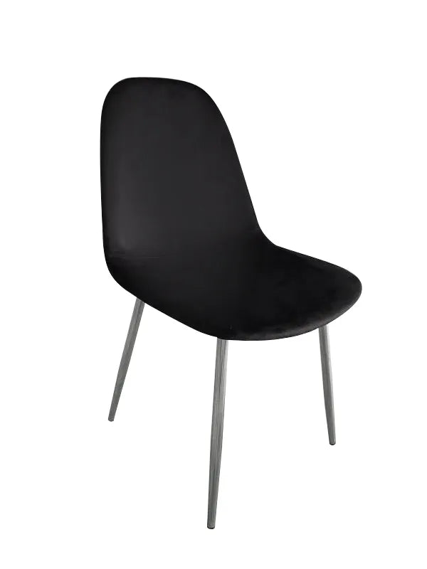 Chaise SCANDINAVE chrome #couleur_noir