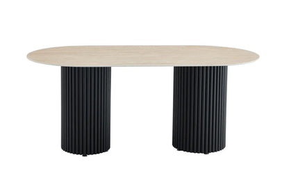 Table à manger KEYSHA en céramique 180x90 cm 