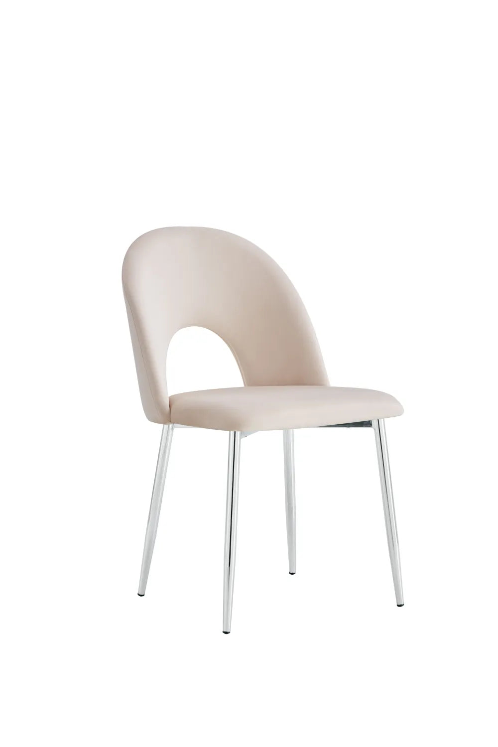 chaise TEDDY chrome #couleur_beige