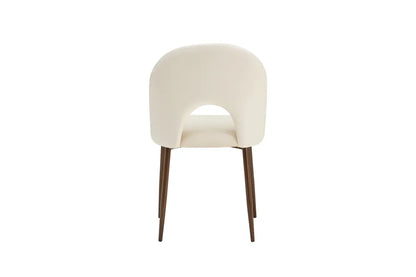 Lot de 2 chaises TEDDY pieds en métal noyer
