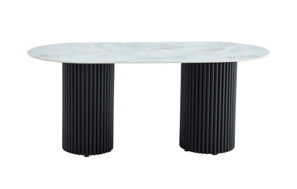 Table à manger KEYSHA en céramique 180x90 cm 
