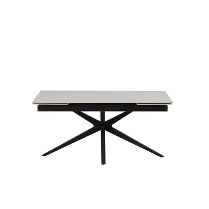 Table à manger extensible TONIA 160 à 240 cm céramique travertin 