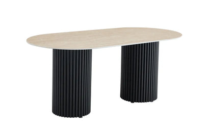Table à manger KEYSHA en céramique 180x90 cm 