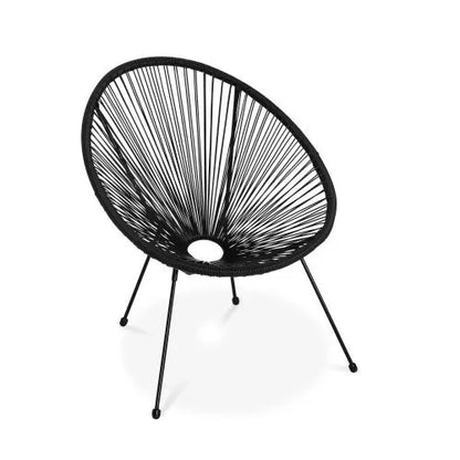 Fauteuil d'extérieur ACAPULCO résine et acier 