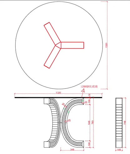 Table à Manger Ronde ECLAT 130 cm – Verre Transparent et Piètement Miroir Cristal