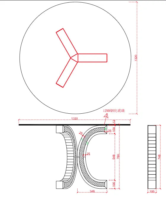 Table à Manger Ronde ECLAT 130 cm – Verre Transparent et Piètement Miroir Cristal