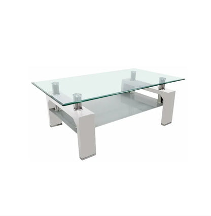 Table basse GLORIA pieds blanc 