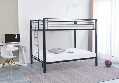 Lit superposé 4 places COLOSSE 140x190 cm en métal robuste – Sommier inclus 