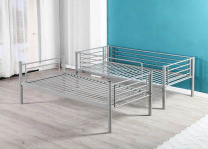Lit superposé LUNA 1+1 Séparable en métal 90x190 cm sommier inclus 