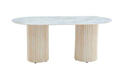 Table à manger KEYSHA en céramique 180x90 cm 