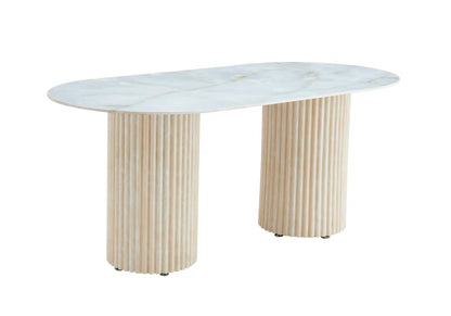 Table à manger KEYSHA en céramique 180x90 cm 