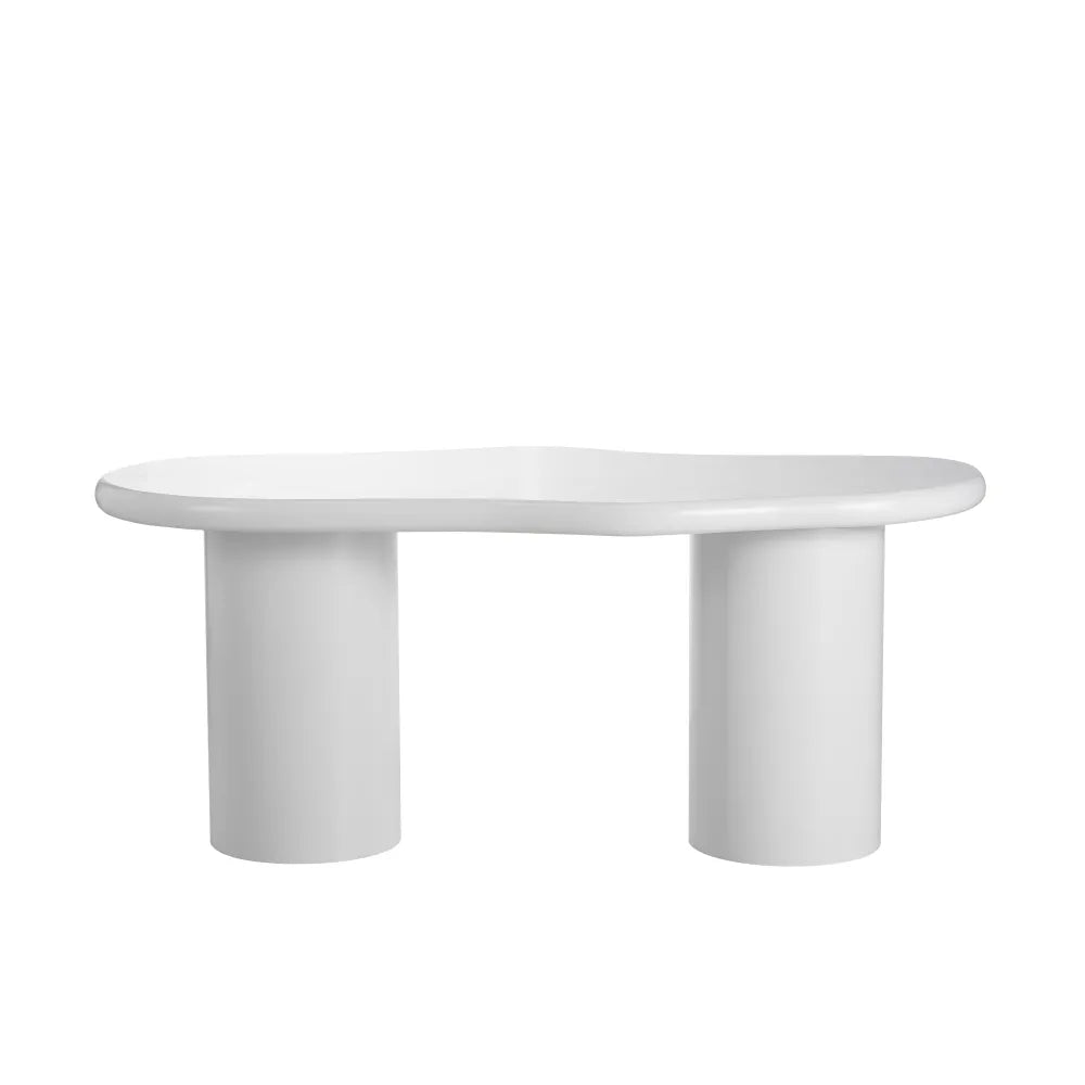 Table à manger design CURVE blanc MDF 180x90 cm