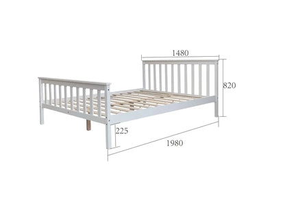 Lit 1 Place BATNA en Bois Blanc 90x190 cm