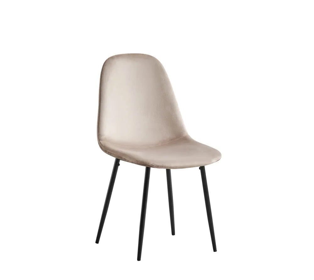 Chaise SCANDINAVE pieds noir #couleur_taupe