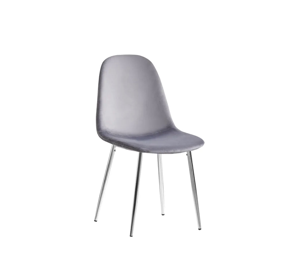 Chaise SCANDINAVE chrome #couleur_anthracite