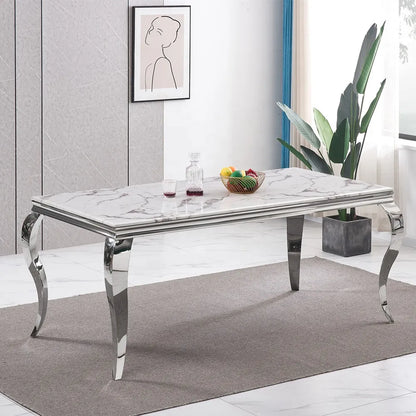 Table à manger BAROQUE chrome 