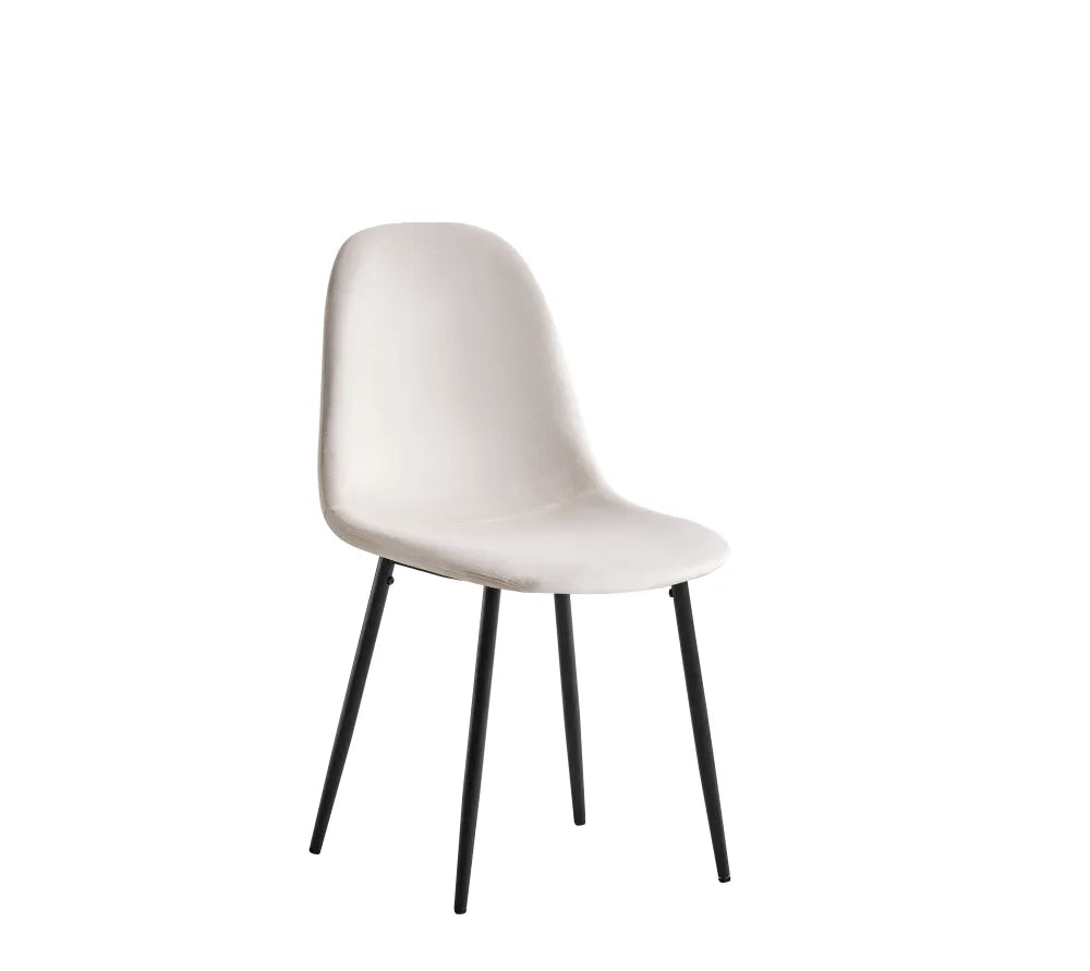 Chaise SCANDINAVE pieds noir #couleur_beige