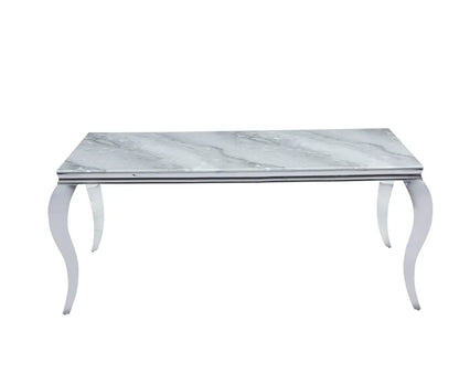 Table à manger BAROQUE chrome 