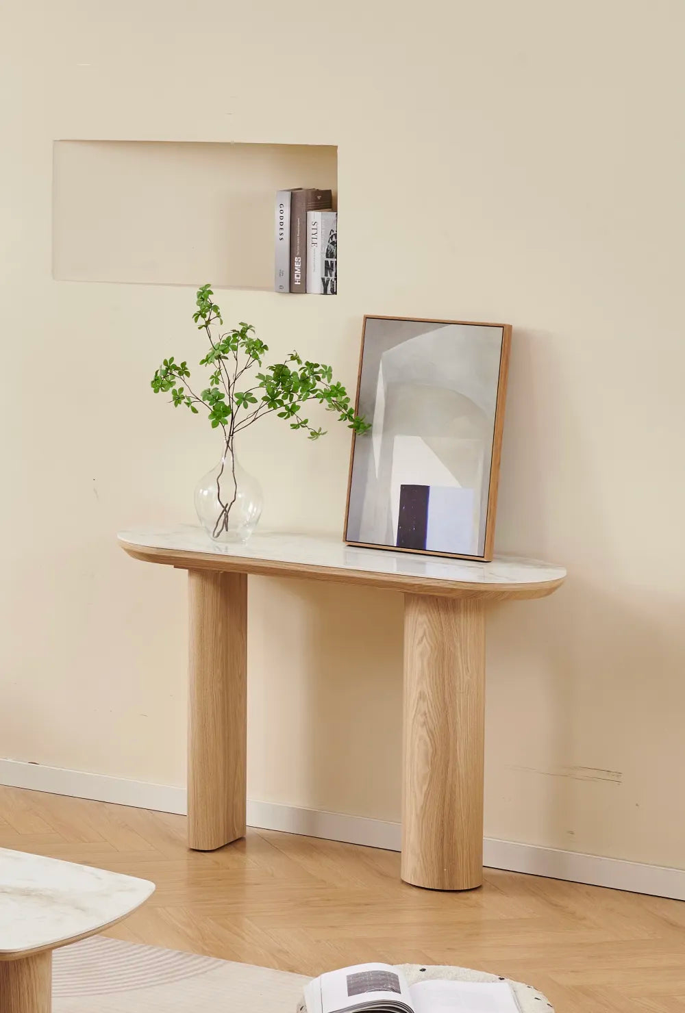 Console FINEA céramique Hêtre