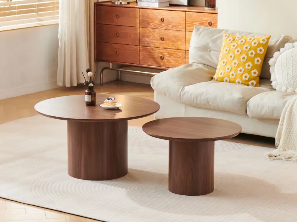 Table basse gigogne DUO PILA effet noyer