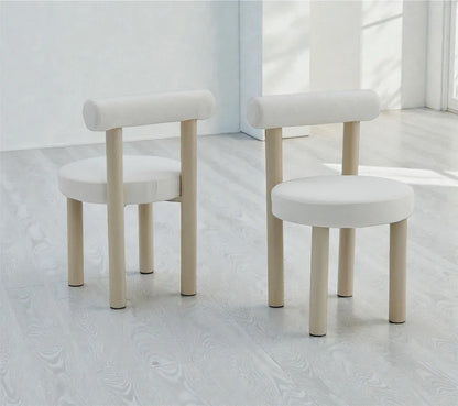 lot de 2 chaises IRINA beige peau de peche