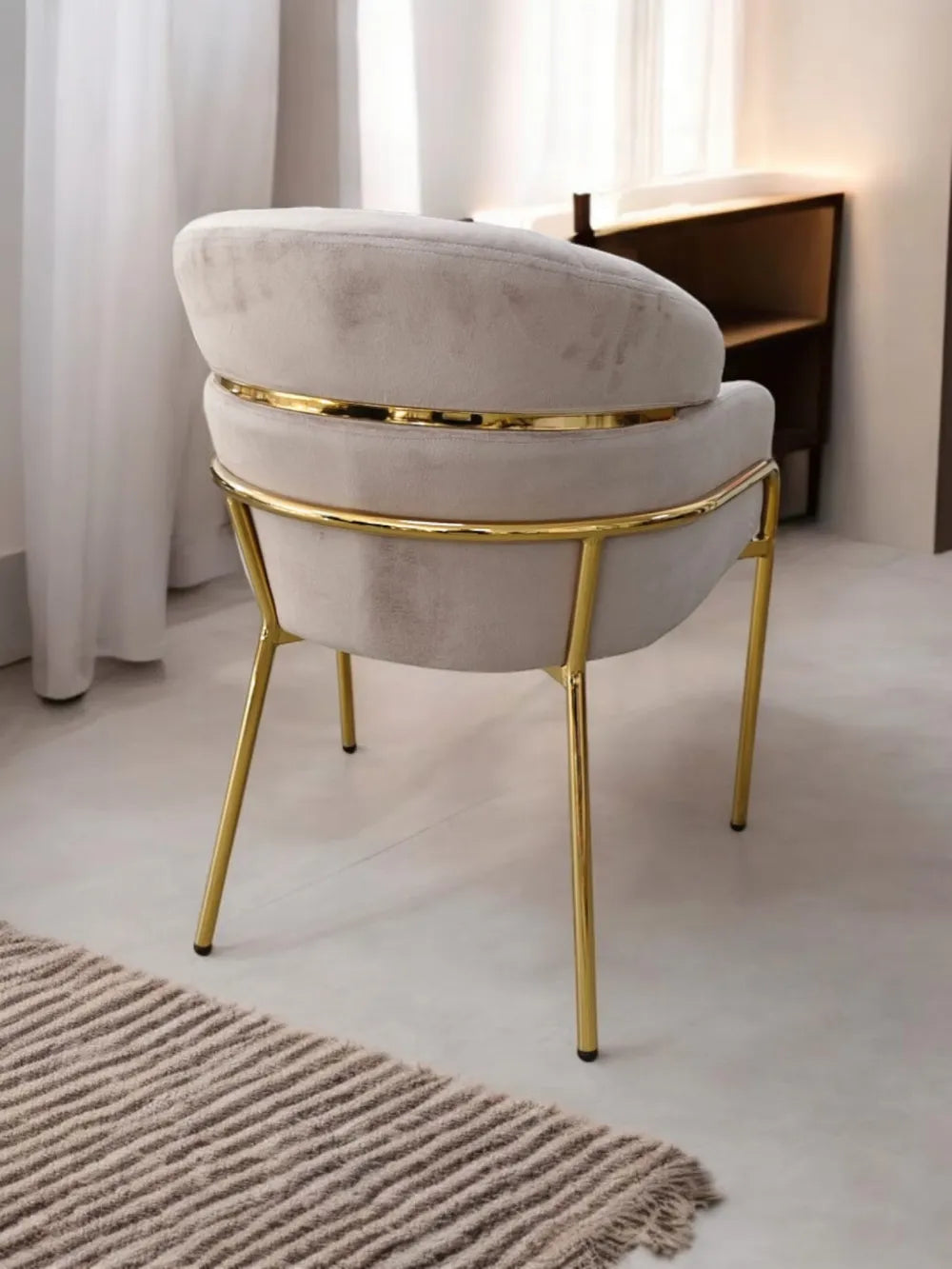 Lot de 4 de chaises EMILY pieds gold