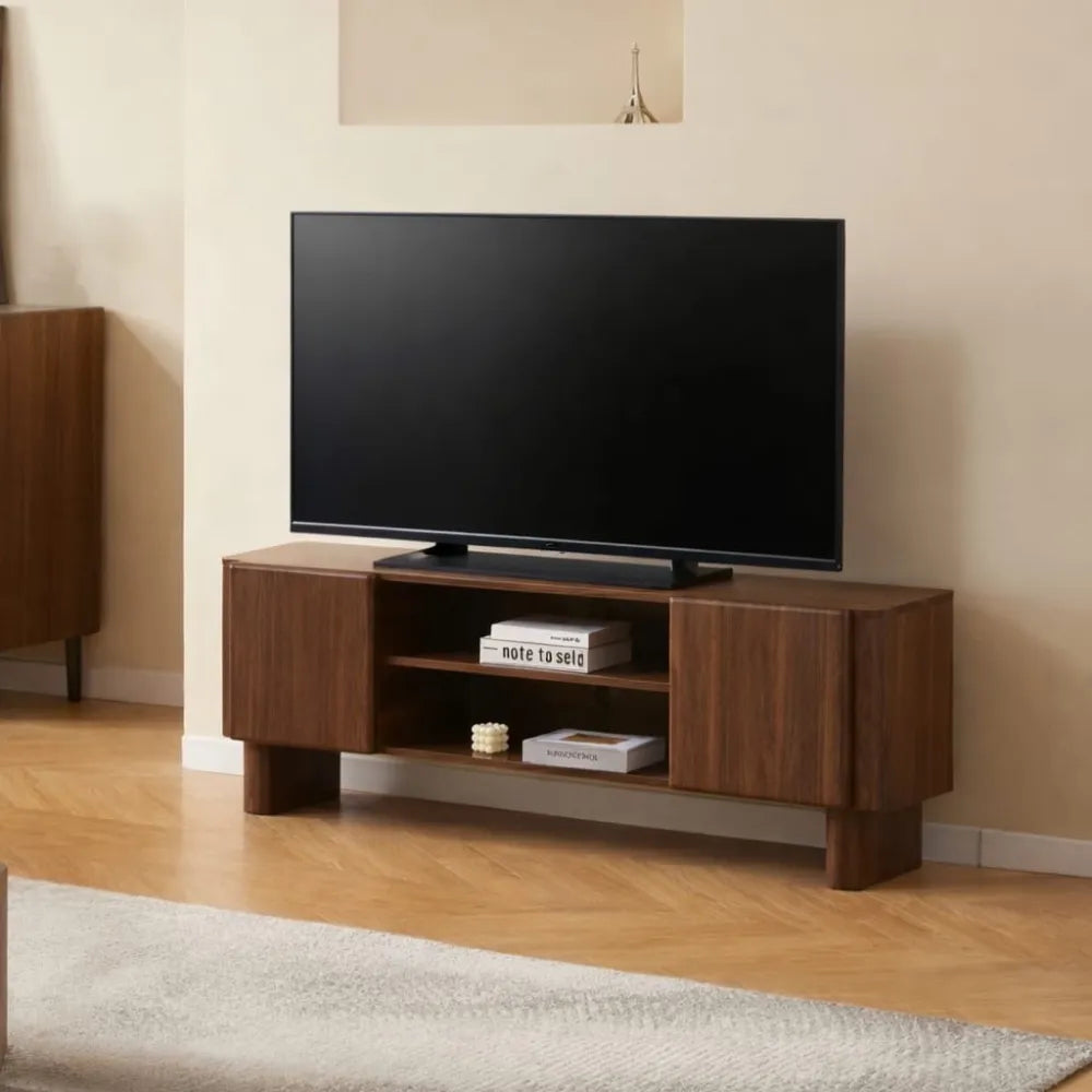 Meuble tv AMBRE 2 portes noyer