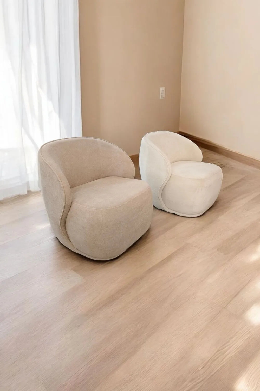 Fauteuil pivotant ELSA en velours Design moderne