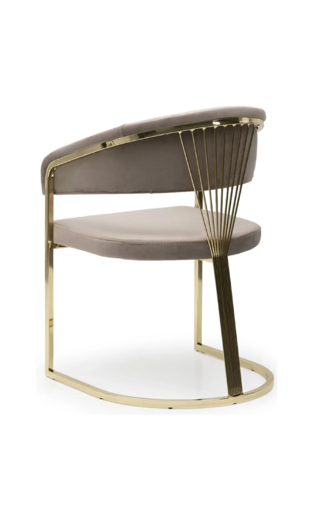 Lot de 2 chaises ANA gold velours #couleur_beige
